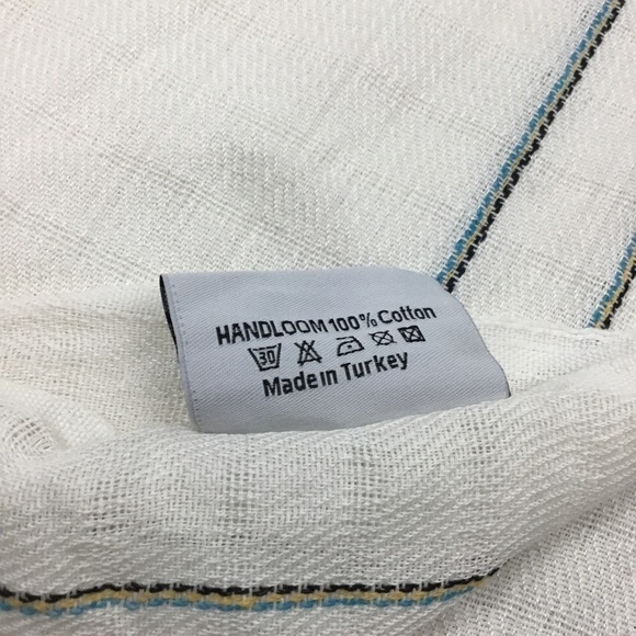 𝅺LEGEND of Turkblasian Handloom 100% Cotton Scarf With Tassels - Picture 4 of 5